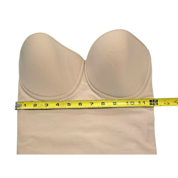 Ambrielle Shapewear Slip 36D Strapless Underwire Cups Body Shaper Slimming Nude - Picture 11 of 15